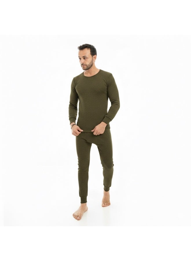 Caesar Men's winter thermal set, two pieces, with soft fleece lining - Image 1